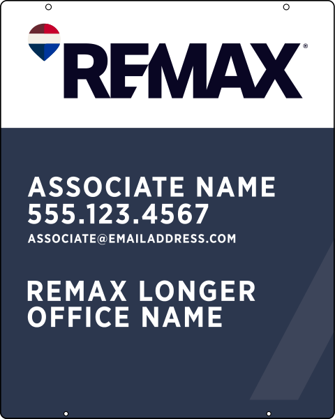 Hanging Associate Name Sign Panel, 30h x 24w, Steel